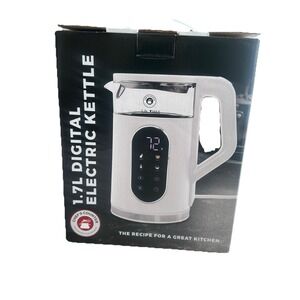 Chef's Counter 1.7 Digital Electric White Kettle 360 Rotation Base